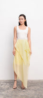 Enola Asymmetric Ruffled Foam Chiffon Ankle Length Skirt - MEAN BLVD