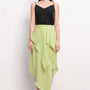 Enola Asymmetric Ruffled Foam Chiffon Ankle Length Skirt - MEAN BLVD