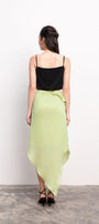 Enola Asymmetric Ruffled Foam Chiffon Ankle Length Skirt - MEAN BLVD