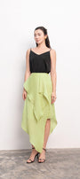Enola Asymmetric Ruffled Foam Chiffon Ankle Length Skirt - MEAN BLVD