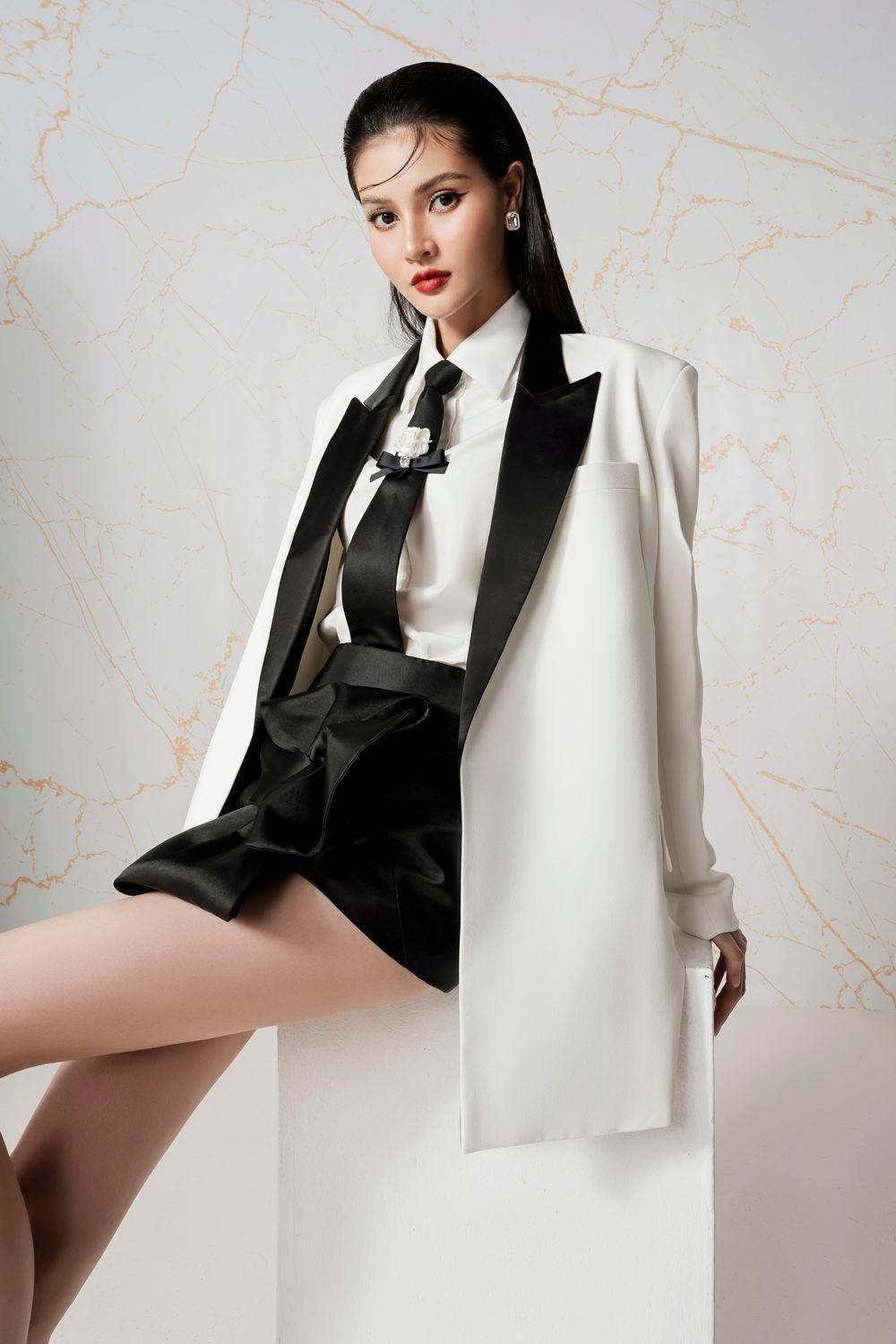 Enya Structured Straight Cotton Blazer - MEAN BLVD