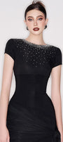 Ephraim Bodycon Extended Flap Crepe Mini Dress - MEAN BLVD