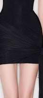 Ephraim Bodycon Extended Flap Crepe Mini Dress - MEAN BLVD