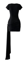 Ephraim Bodycon Extended Flap Crepe Mini Dress - MEAN BLVD