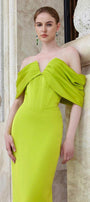 Equinox Sheath Off-Shoulder Silk Floor Length Dress - MEAN BLVD