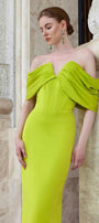 Equinox Sheath Off-Shoulder Silk Floor Length Dress - MEAN BLVD