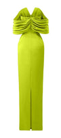 Equinox Sheath Off-Shoulder Silk Floor Length Dress - MEAN BLVD