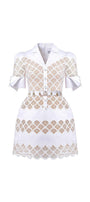 Erica A-line Leg Of Mutton Sleeved Lace Mini Dress - MEAN BLVD