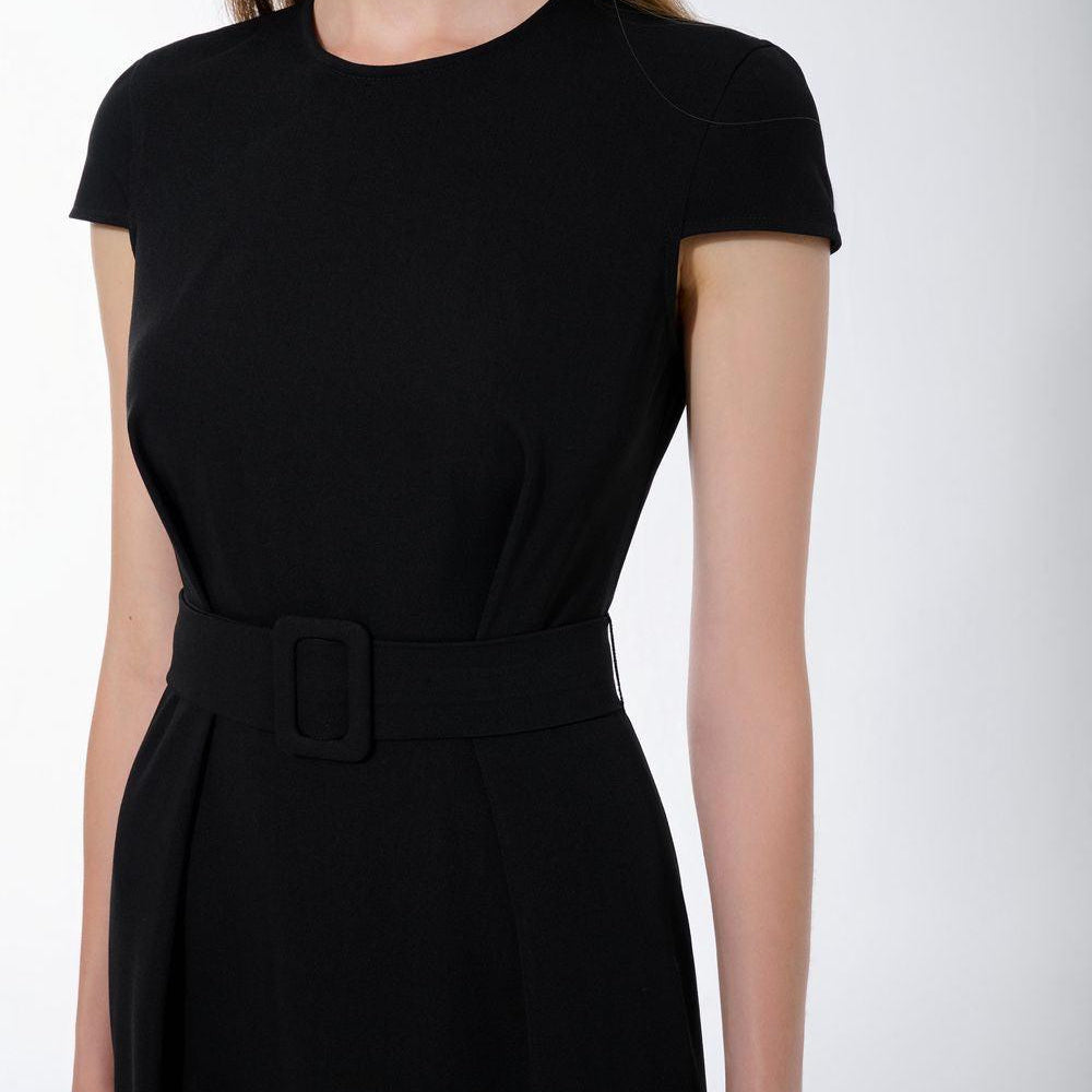 Erina A-line Cap Sleeved Twill Midi Dress - MEAN BLVD
