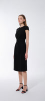 Erina A-line Cap Sleeved Twill Midi Dress - MEAN BLVD