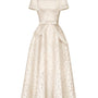 Esme A-line Square Neck Mesh Lace Midi Dress - MEAN BLVD