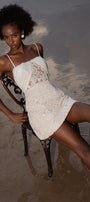 Esme A-line Square Neck Silk Lace Mini Dress - MEAN BLVD