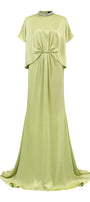 Espino Mermaid Asymmetric Poly Silk Floor Length Dress - MEAN BLVD