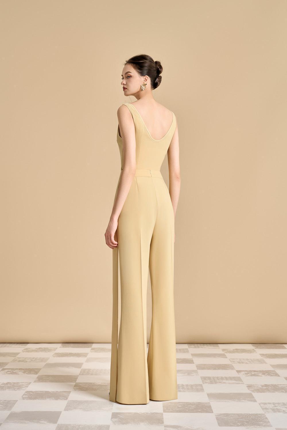 Esteban Bodycon V-Neck Polyester Top - MEAN BLVD