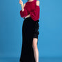 Estella Blouson Cold Shoulder Sleeved Velvet Top - MEAN BLVD