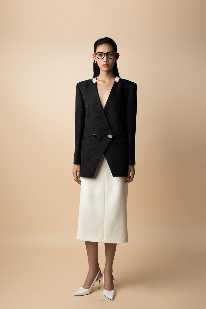 Estella Straight Wool Midi Skirt - MEAN BLVD