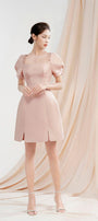 Esther A-line Puffy Sleeved Taffeta Mini Dress - MEAN BLVD