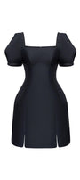 Esther A-line Puffy Sleeved Taffeta Mini Dress - MEAN BLVD