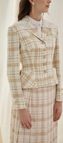Esther Adele Fit and Flare Notch Lapel Linen Jacket - MEAN BLVD