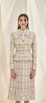 Esther Adele Fit and Flare Notch Lapel Linen Jacket - MEAN BLVD