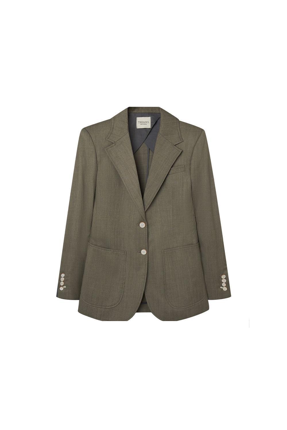Euphony Straight Patch Pocket Poly Wool Blazer - MEAN BLVD