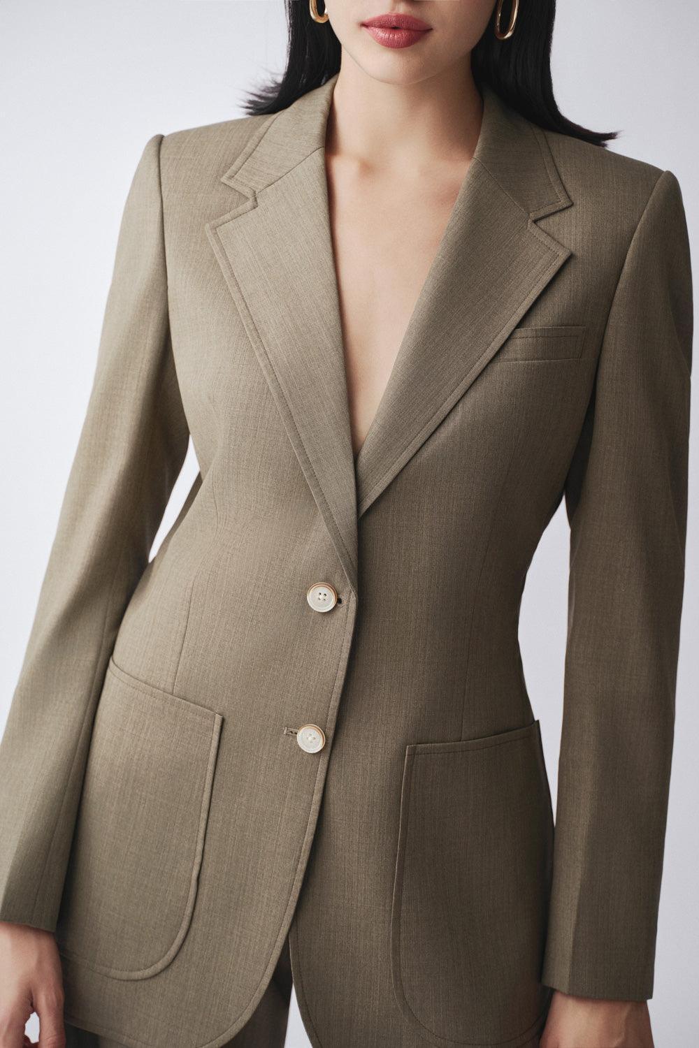 Euphony Straight Patch Pocket Poly Wool Blazer - MEAN BLVD