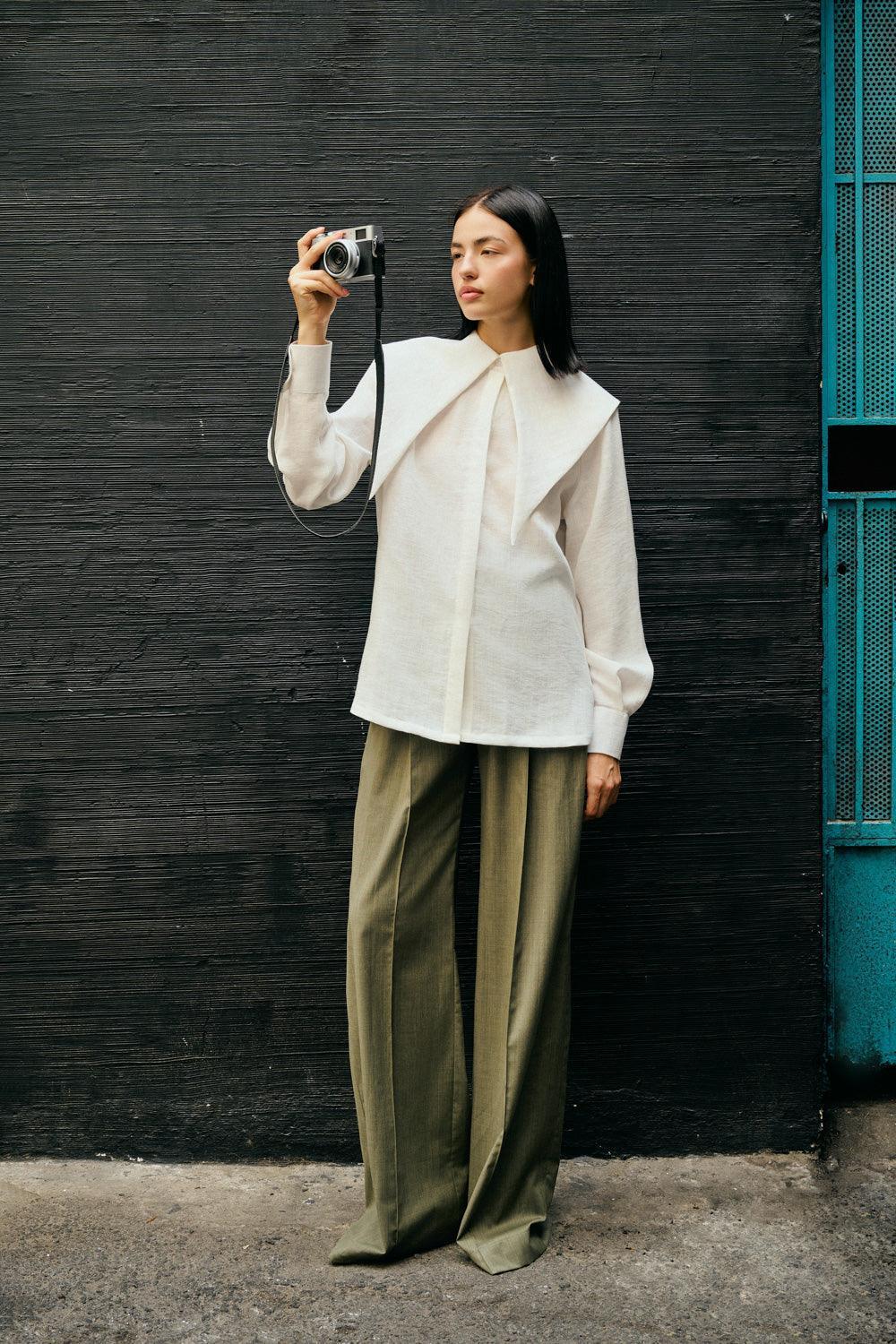 Euphony Straight Ribbed Poly Wool Floor Length Pants - MEAN BLVD