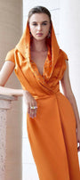 Euphony Wrap Hooded Neck Silk Floor Length Dress - MEAN BLVD