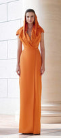 Euphony Wrap Hooded Neck Silk Floor Length Dress - MEAN BLVD