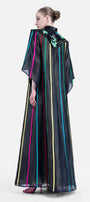 Evander Straight V-Neck Organza Floor Length Dress - MEAN BLVD