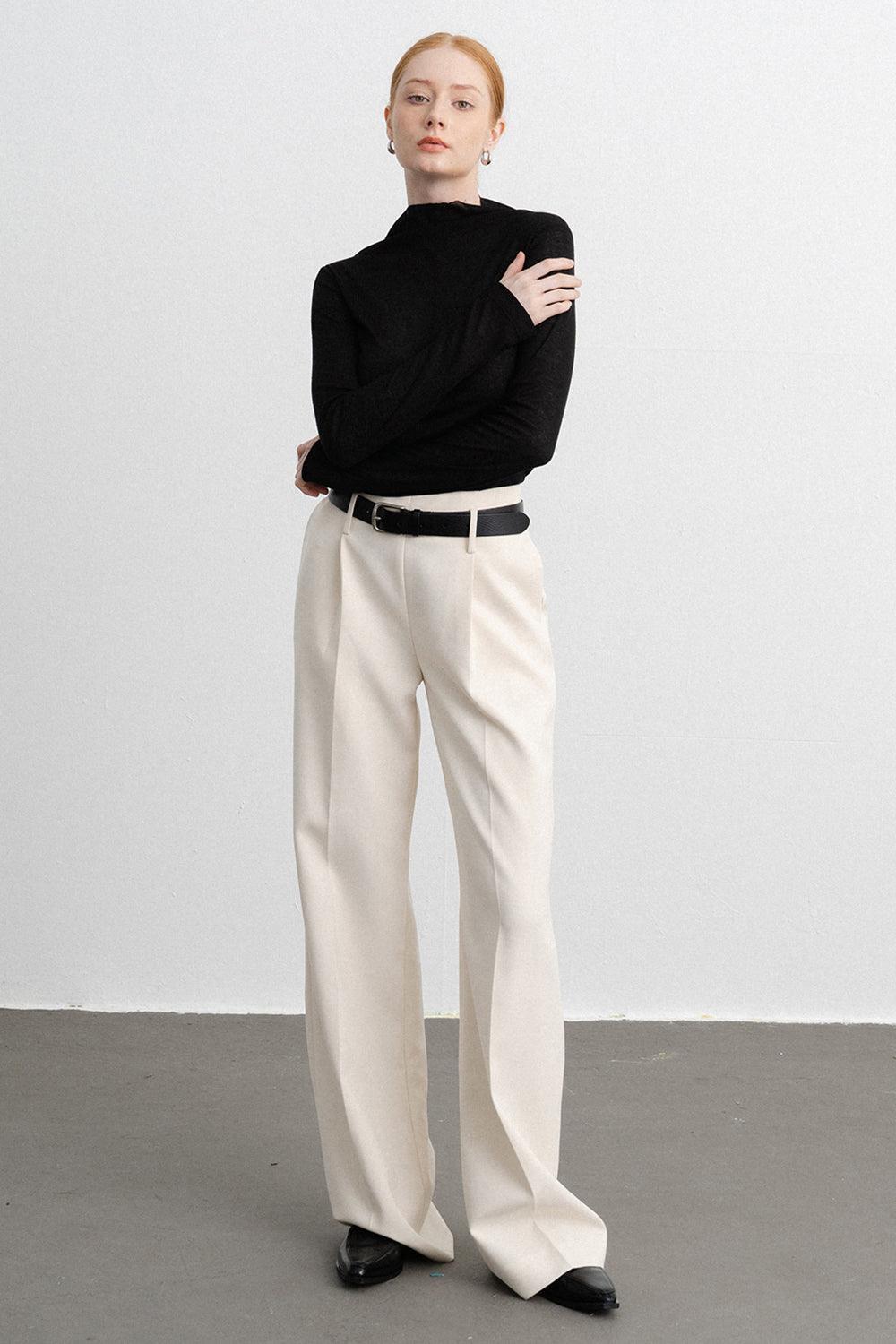 Evelyn Bodycon Long Sleeved Ribbed Wool Top - MEAN BLVD