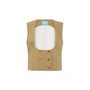Evelyn Straight Scoop Neck Twill Vest - MEAN BLVD