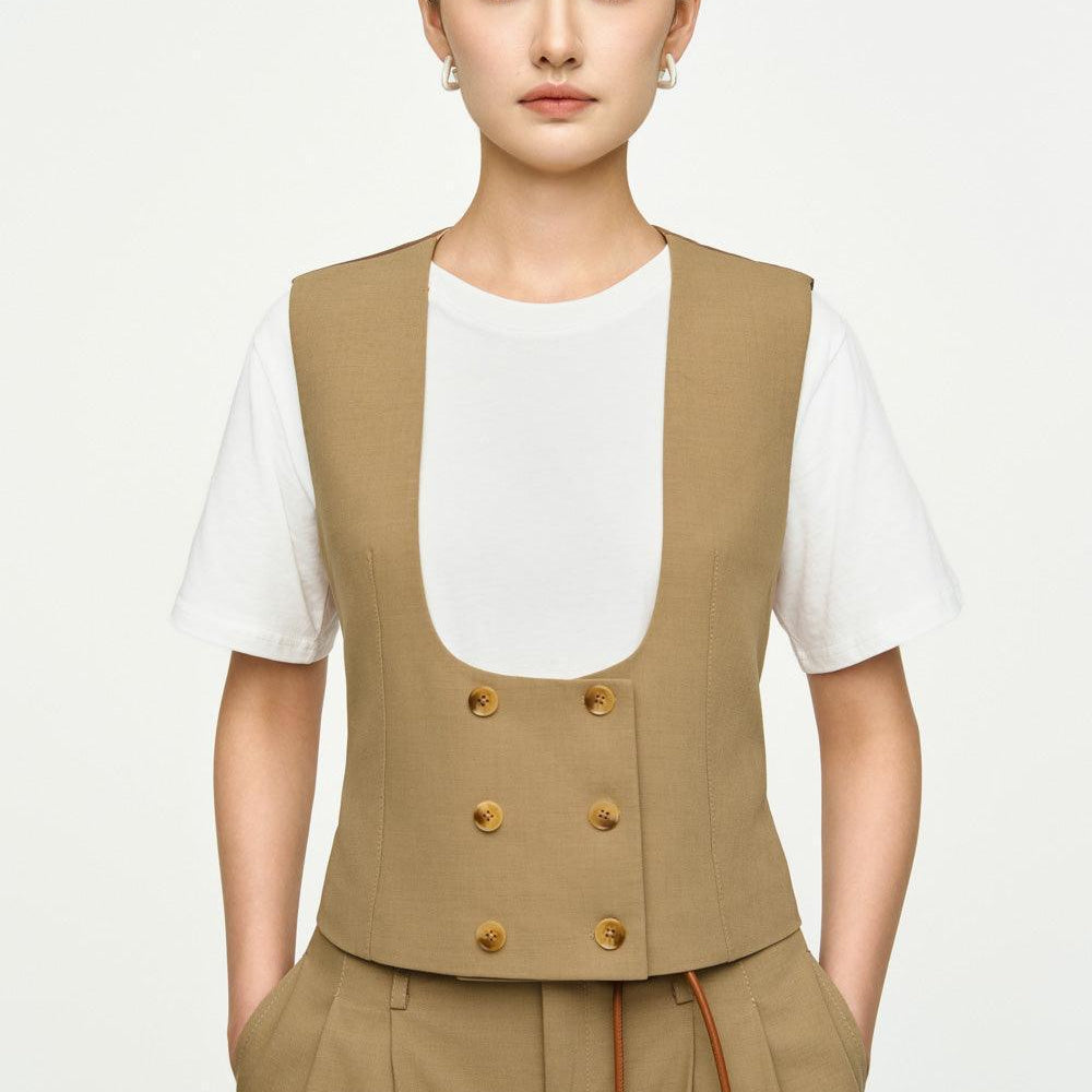 Evelyn Straight Short Sleeved Cotton Top - MEAN BLVD