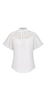 Évora Straight Flutter Sleeved Cotton Viscose Top - MEAN BLVD