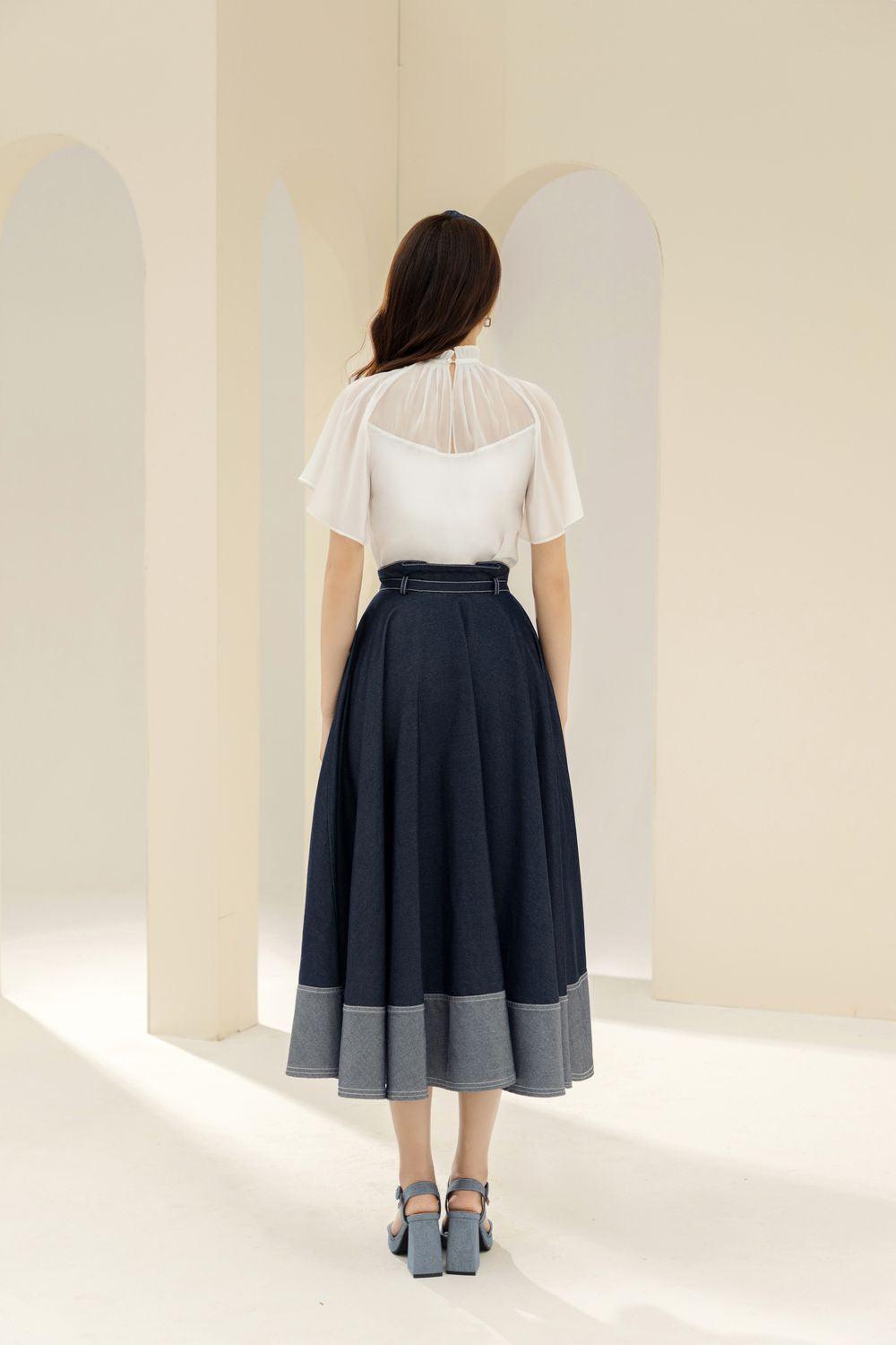 Évora Straight Flutter Sleeved Cotton Viscose Top - MEAN BLVD
