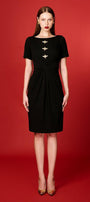 Evren Sheath Boat Neck Cotton Polyester Knee-length Dress - MEAN BLVD