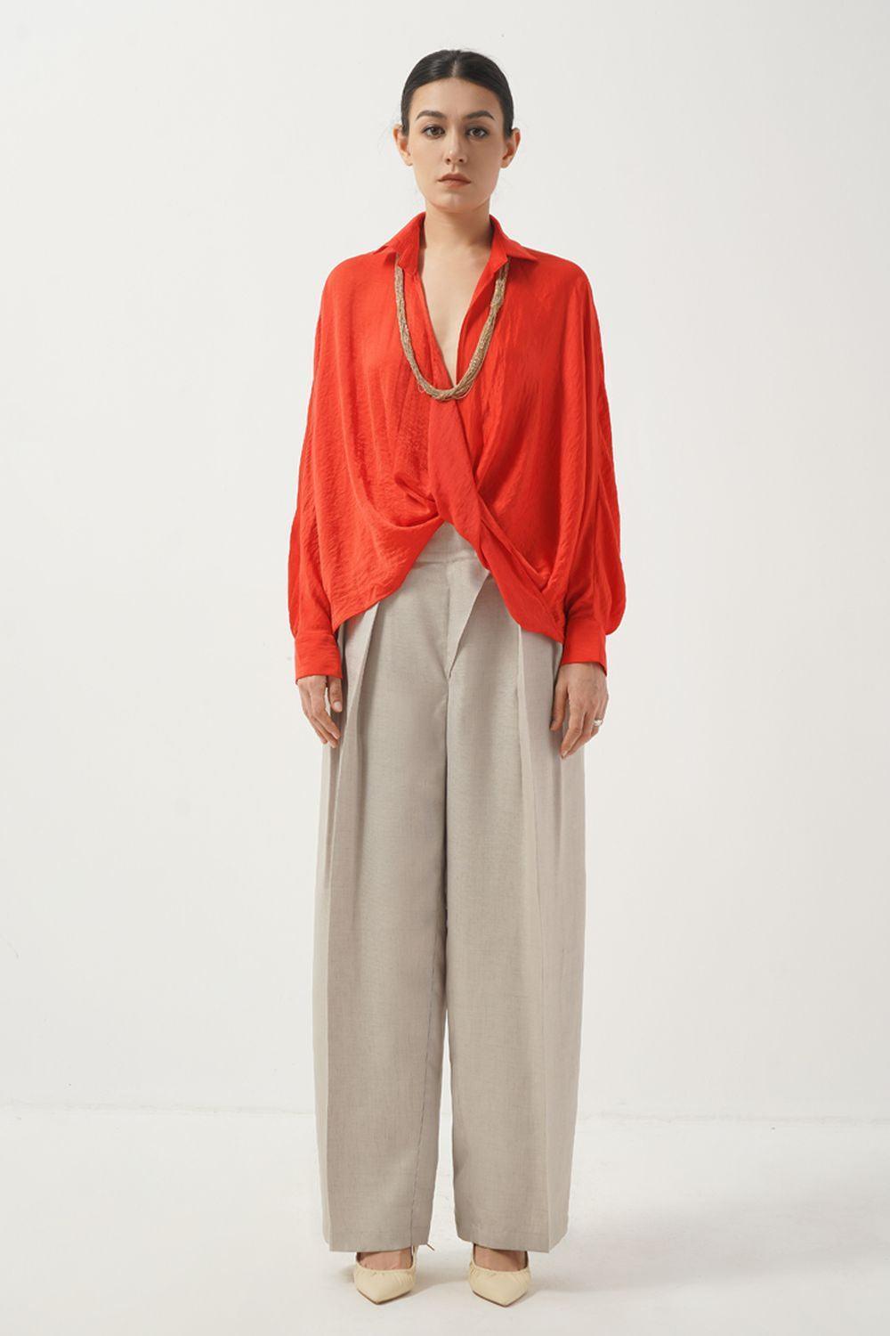 Faith Straight Twisted Silk Shirt - MEAN BLVD