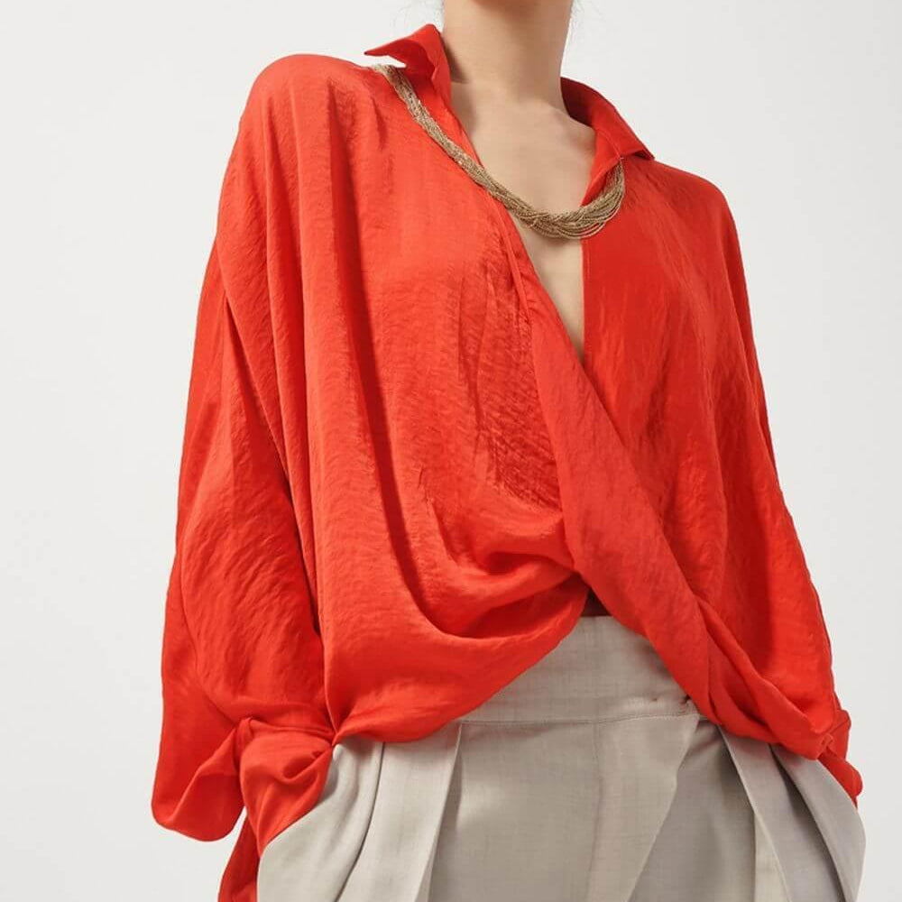 Faith Straight Twisted Silk Shirt - MEAN BLVD