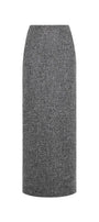 Fallon Halter Back Slit Tweed Floor Length Set - MEAN BLVD