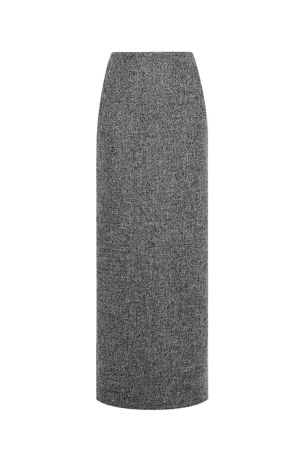 Fallon Halter Back Slit Tweed Floor Length Set - MEAN BLVD