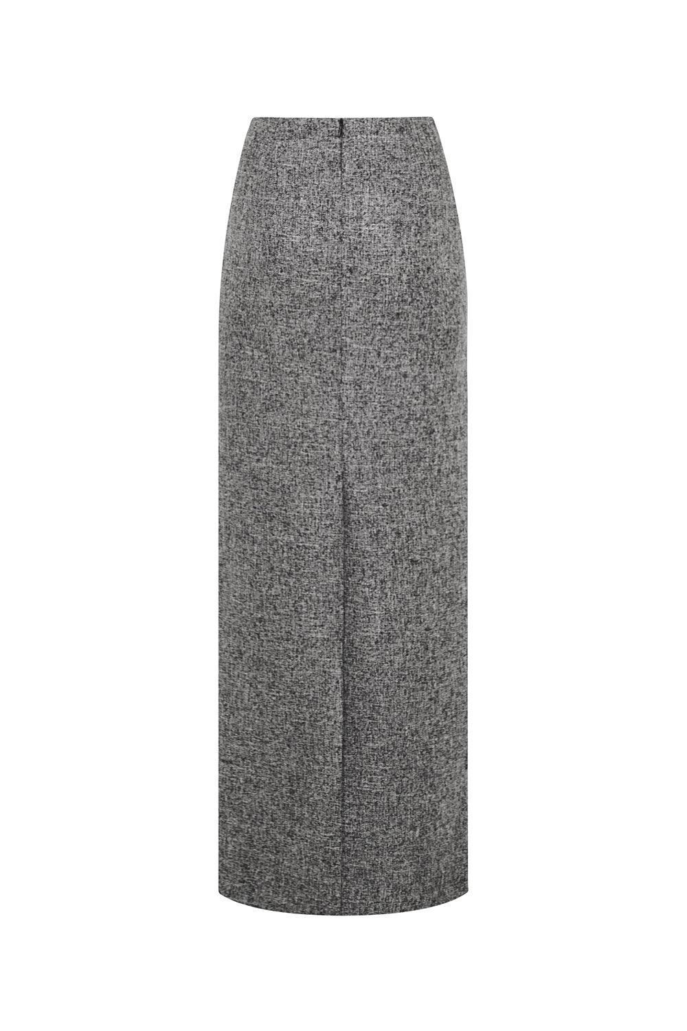 Fallon Halter Back Slit Tweed Floor Length Set - MEAN BLVD