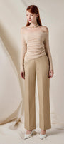 Fancy Straight Ribbed Cotton Ankle Length Pants - MEAN BLVD
