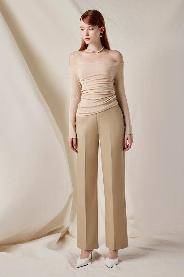 Fancy Straight Ribbed Cotton Ankle Length Pants - MEAN BLVD