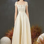 Farlay A-line Pleated Sleeved Organza Maxi Dress - MEAN BLVD