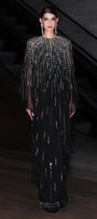 Fatima Straight Round Neck Crepe Maxi Dress - MEAN BLVD
