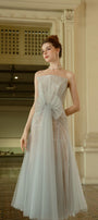 Faye Strapless Bow Tulle Ankle Length Dress - MEAN BLVD
