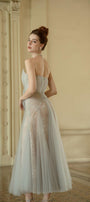Faye Strapless Bow Tulle Ankle Length Dress - MEAN BLVD