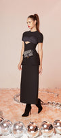 Felix Sheath Round Neck Wool Cotton Midi Dress - MEAN BLVD