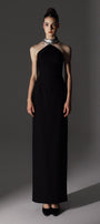 Fifth Avenue Sheath Halter Neck Wool Cotton Maxi Dress - MEAN BLVD