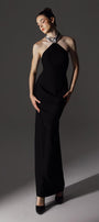 Fifth Avenue Sheath Halter Neck Wool Cotton Maxi Dress - MEAN BLVD